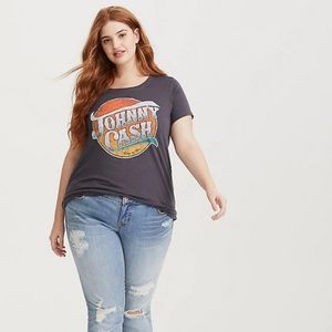 Torrid size 5 5x Johnny Cash shirt tee